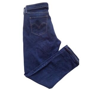 Levis Mid Rise Skinny Jeans Womens 14 Dark Wash Indigo Stretch Denim Classic